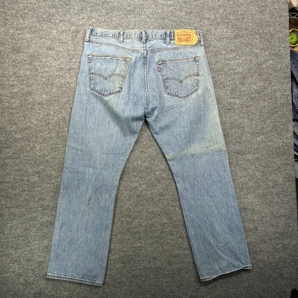 Levi's 501 Original Fit Straight Leg Jeans Men's Blue Denim Button Fly - 38X29.5